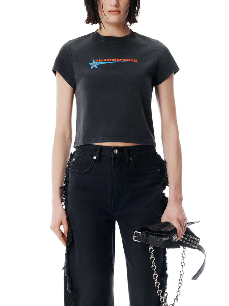 SHRUNKEN T-SHIRT W GRAPHIC 1CC4251155 011 ALEXANDER WANG 