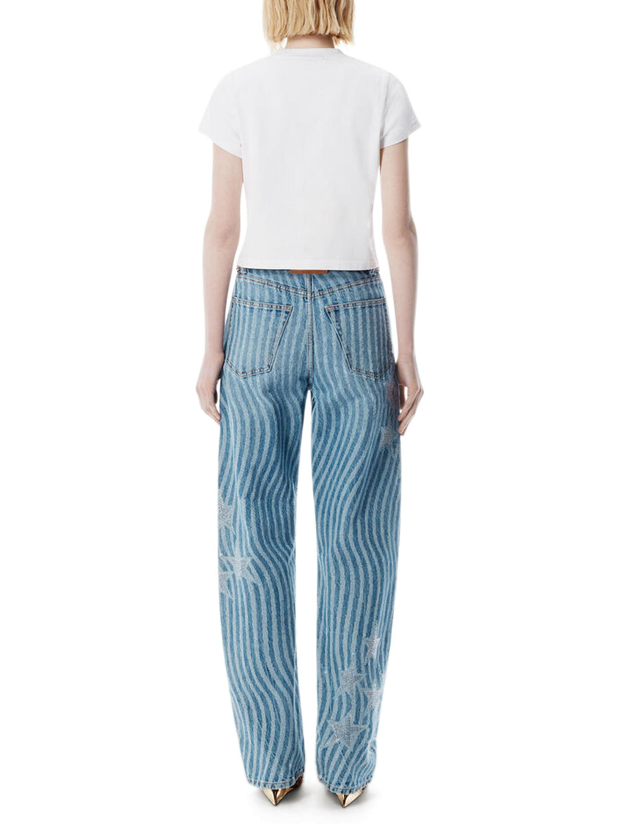 SHRUNKEN T-SHIRT W GRAPHIC 1CC4251155 100 ALEXANDER WANG 