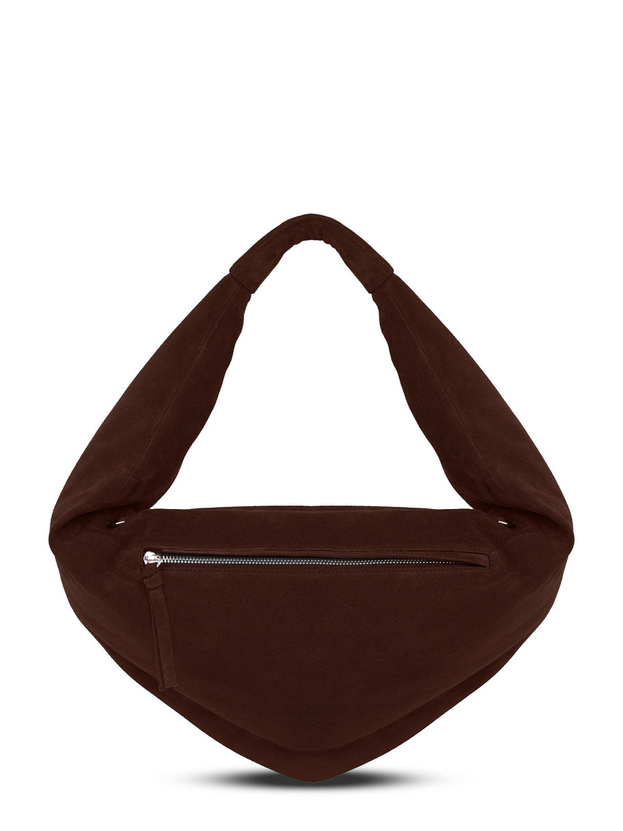 HOBO BAG FCCOTHB0101 SUEDE CHOCOLATE FEDERICO CINA 