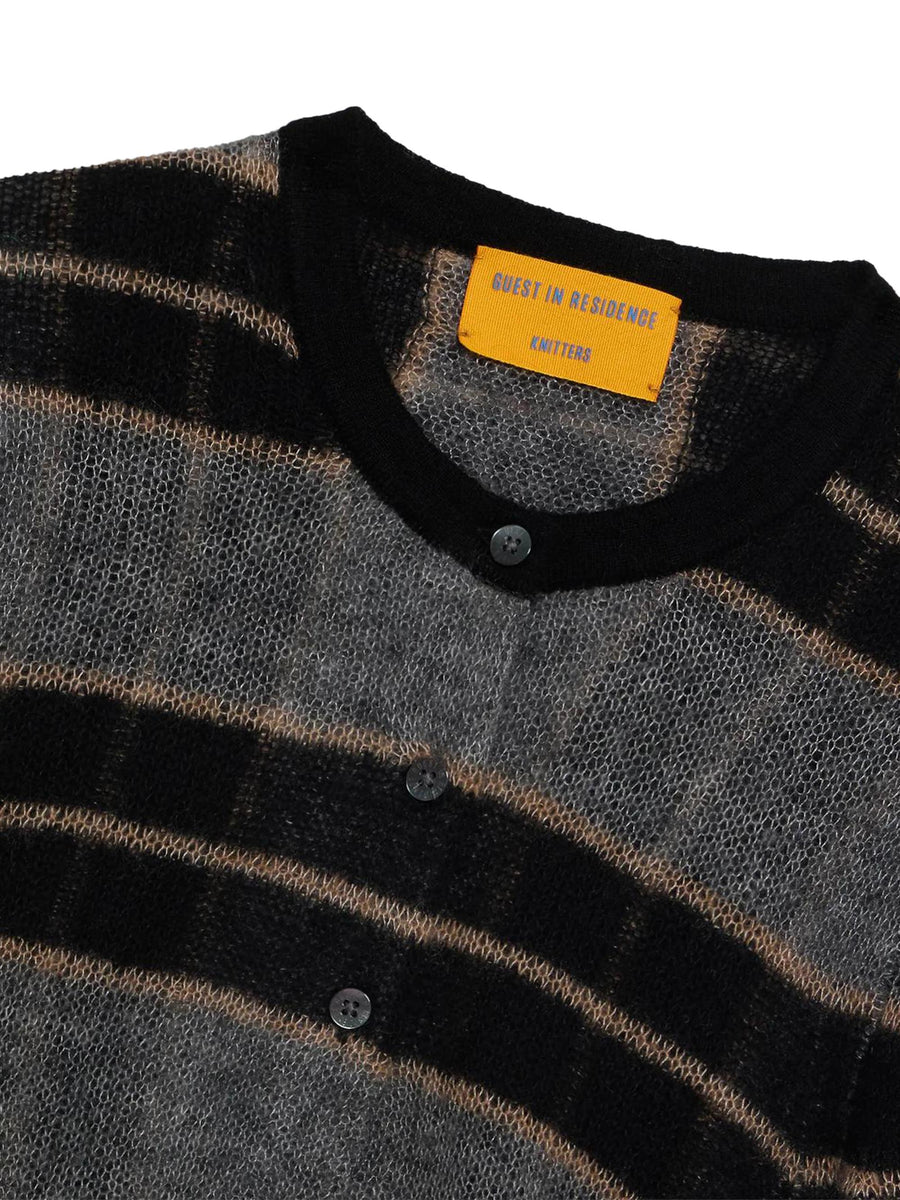 SHADOW PLAID CARDIGAN W33712DM BLKCO GUEST IN RESIDENCE 
