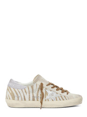 SUPERSTAR ZEBRA HORSI UPPER SUEDE TOE AND HEEL LAMINATED STAR GWF00101 F00750782997 GOLDEN GOOSE 