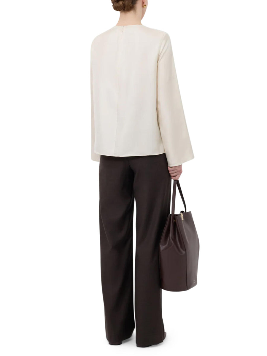 AZAE DRAPED BLOUSE AZAE IVORY LOULOU STUDIO 