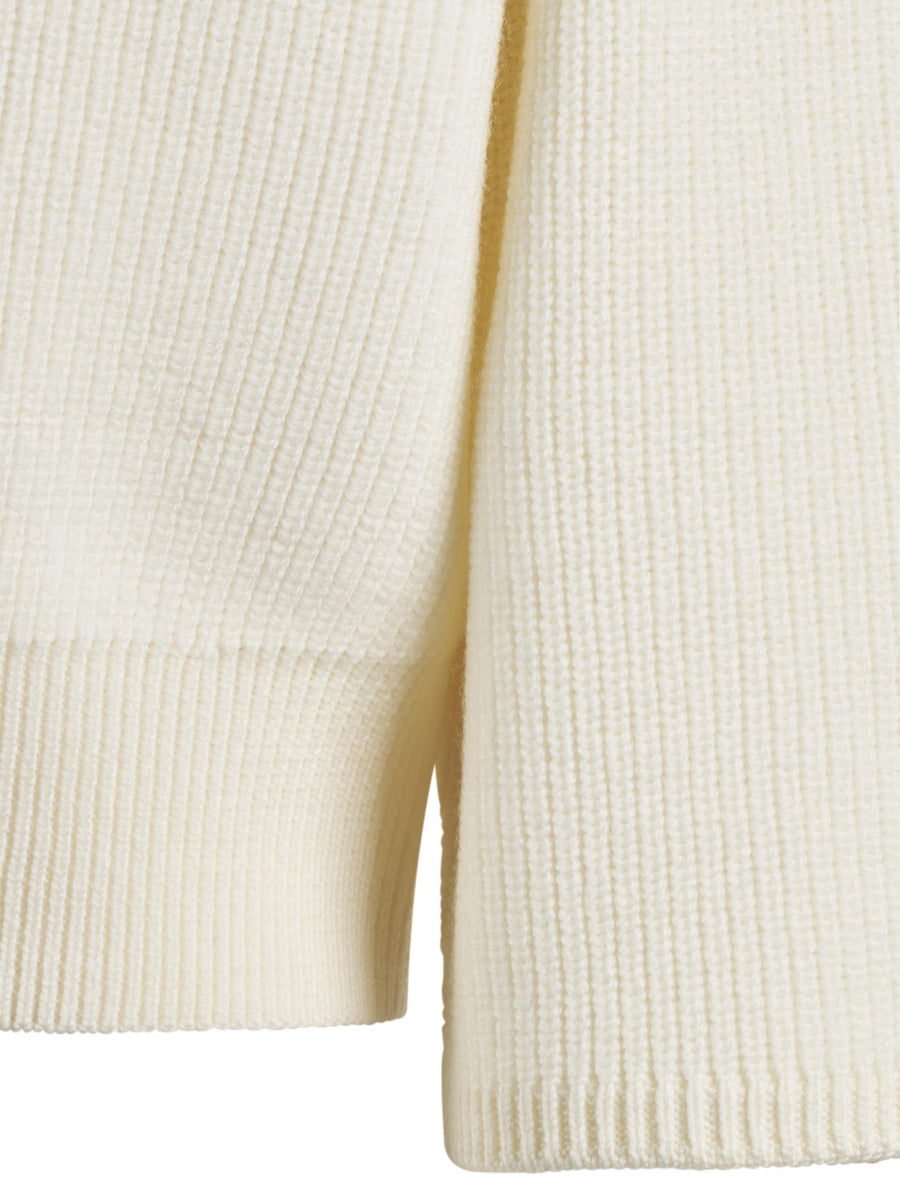 100%MERINOS HALF ENGLISH RIB ROUNDNECK SWEATER 14155 F48A0018 FORTE FORTE 