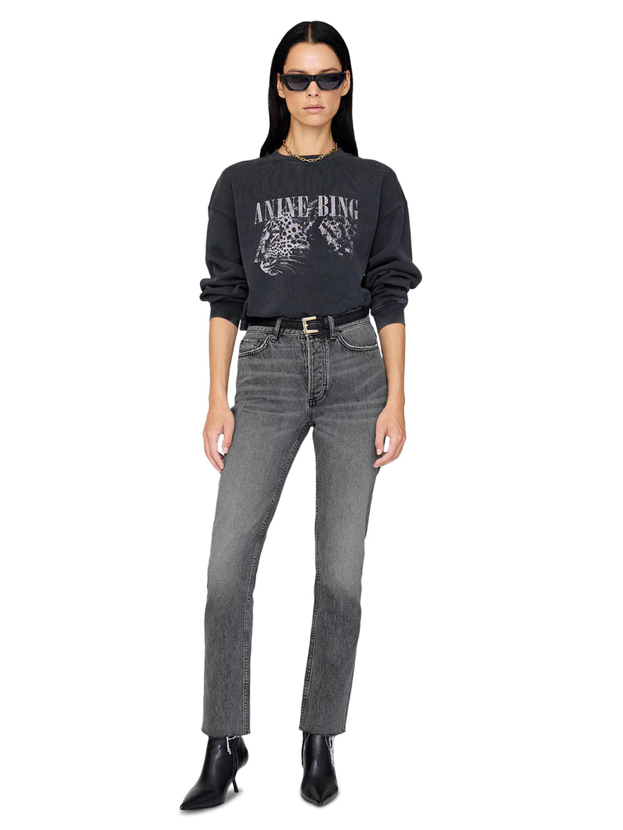 SPENCER SWEATSHIRT LEOPARD A0811720 WBL1 ANINE BING 