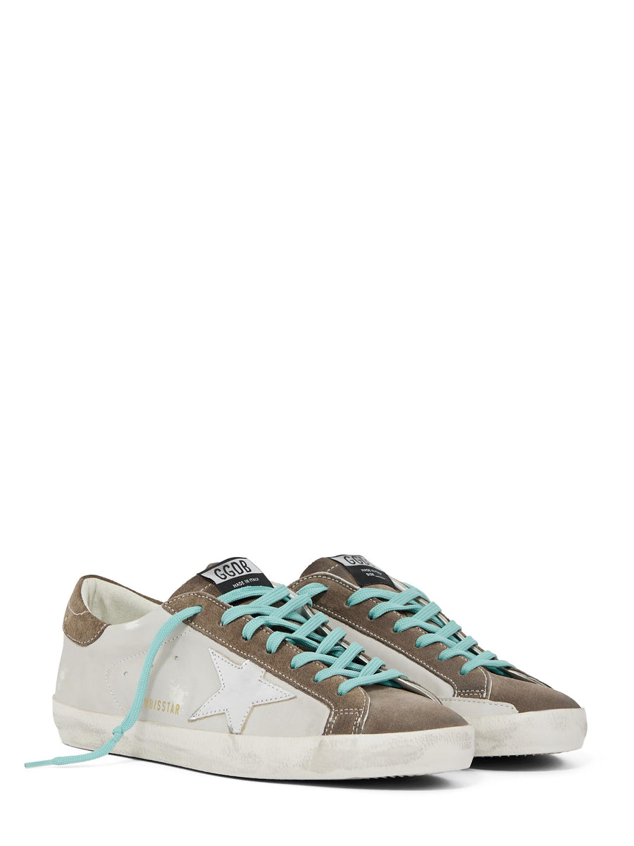 SUPER-STAR LEATHER UPPER SUEDE TOE TONGUE AND HEEL LAMINATED STAR GMF00101 F00748910502 GOLDEN GOOSE 