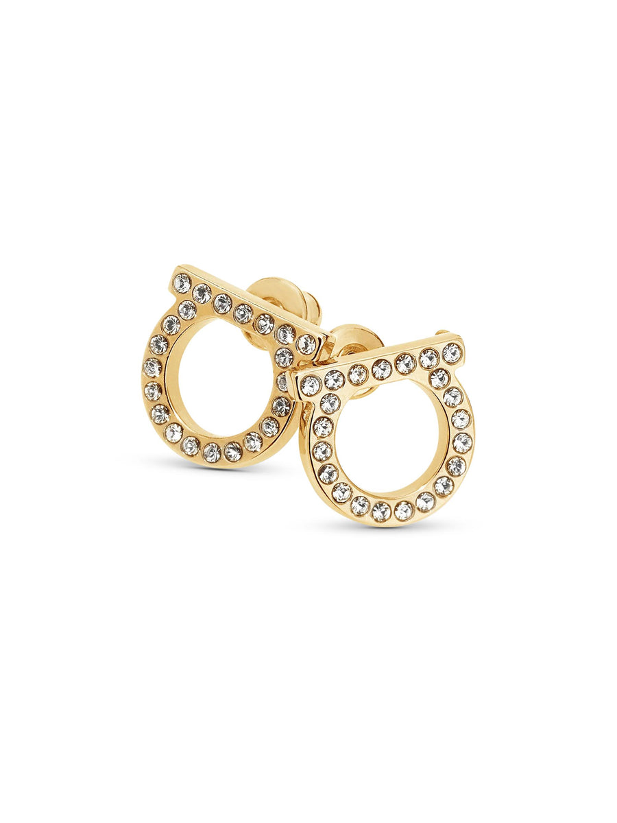 STUD GANC D.12 CRYSTAL+OROGLUC 696573  FERRAGAMO 