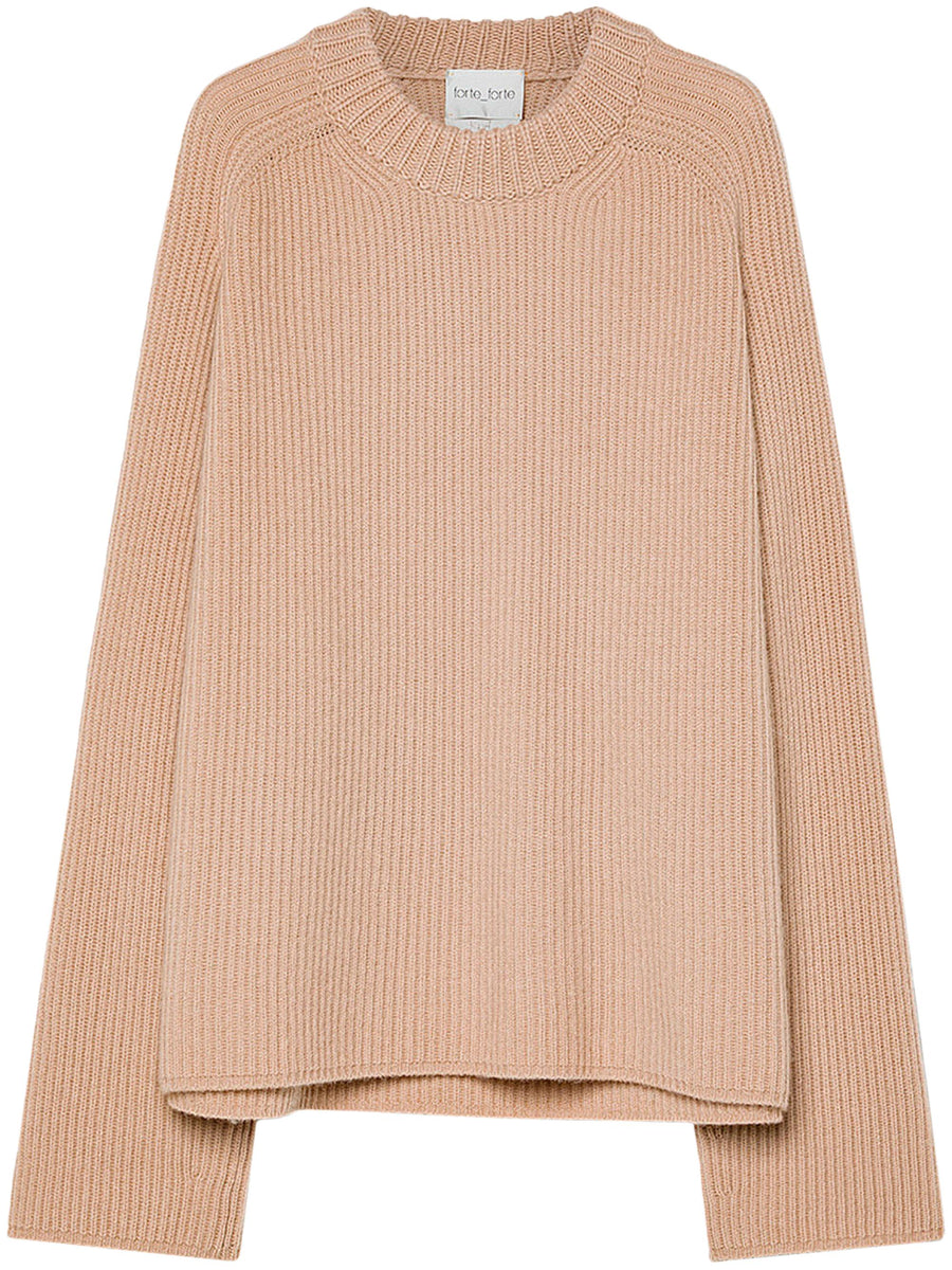 SWEATER WOOL ENGLISH RIB ROUNDNECK SWEATER 14146 F48A3030 FORTE FORTE 