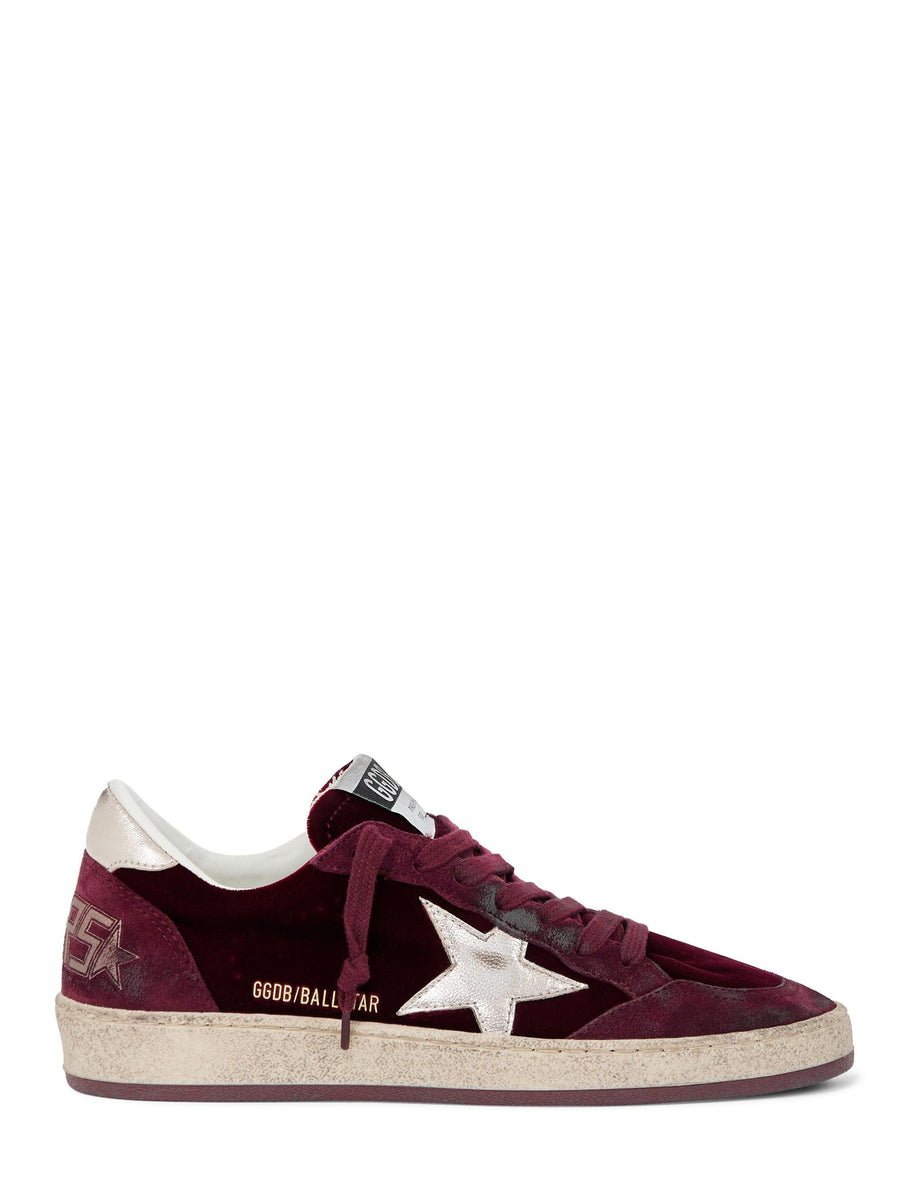BALLSTAR VELVET UPPER SUEDE TOE AND SPUR LAMINATED STAR AND HEEL GWF00117 F00747640533 GOLDEN GOOSE 