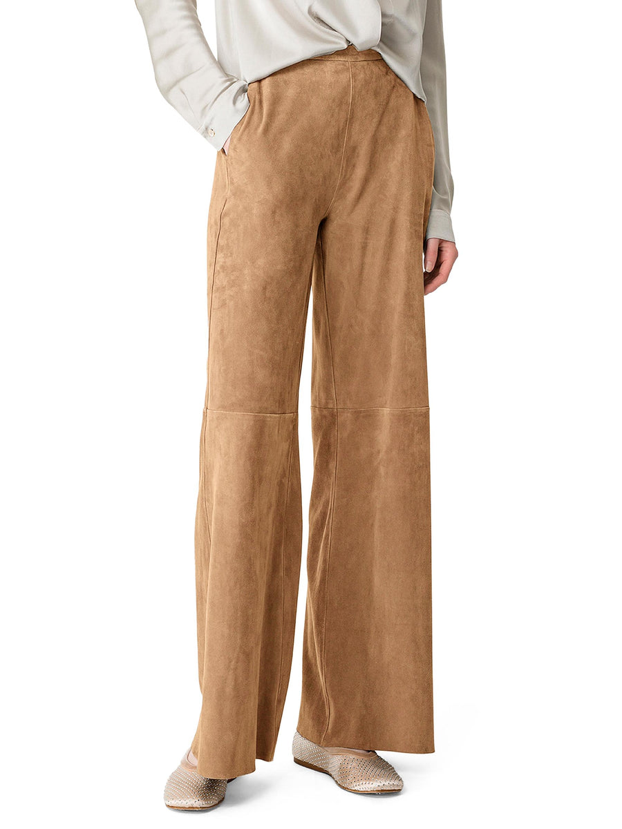 LIGHT SUEDE HIGH WAIST PANTS 14012 F48A3029 FORTE FORTE 