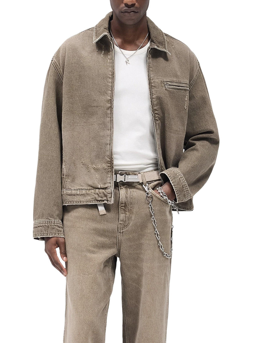 COLLARED DENIM JACKET MLM100336 59 REPRESENT 