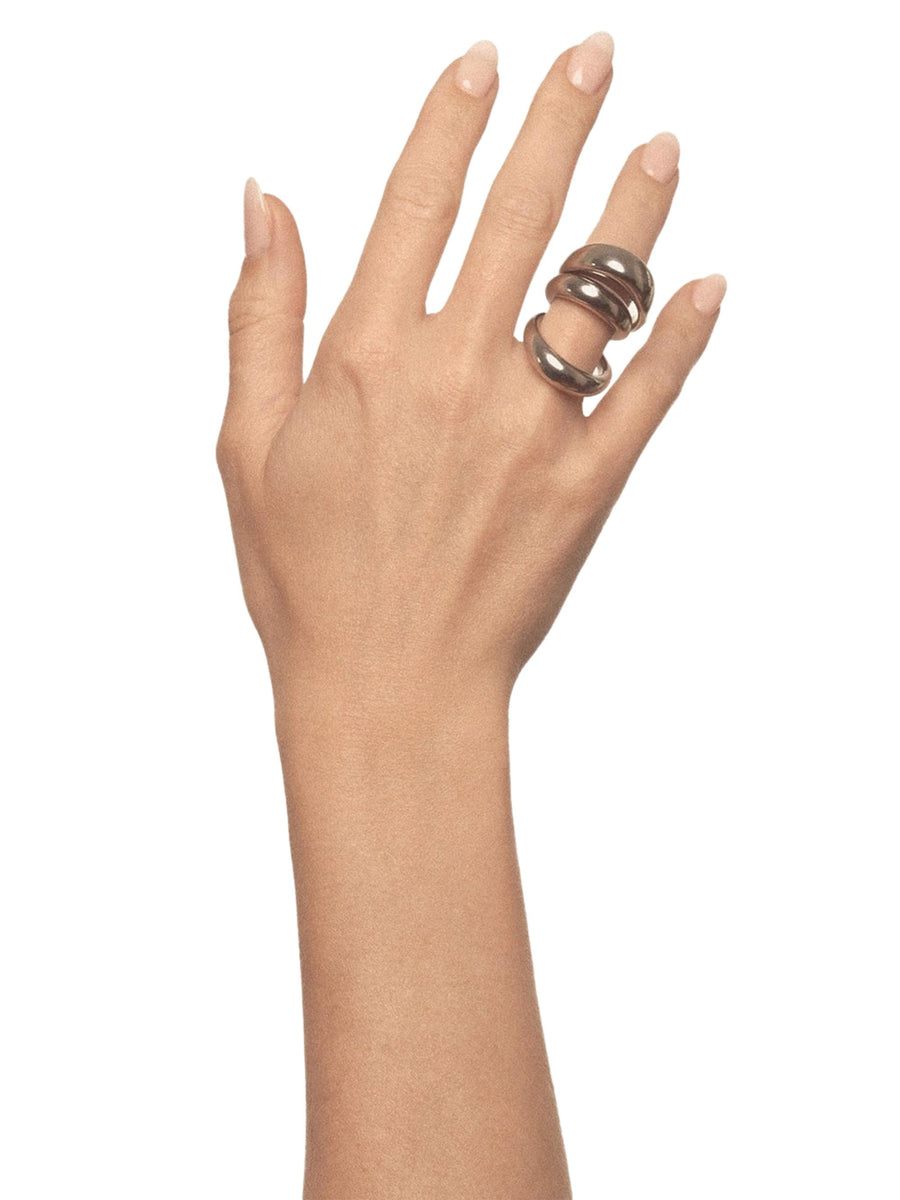 TRIPTYCH BLOW UP RING F25FG002S SILVER PANCONESI 
