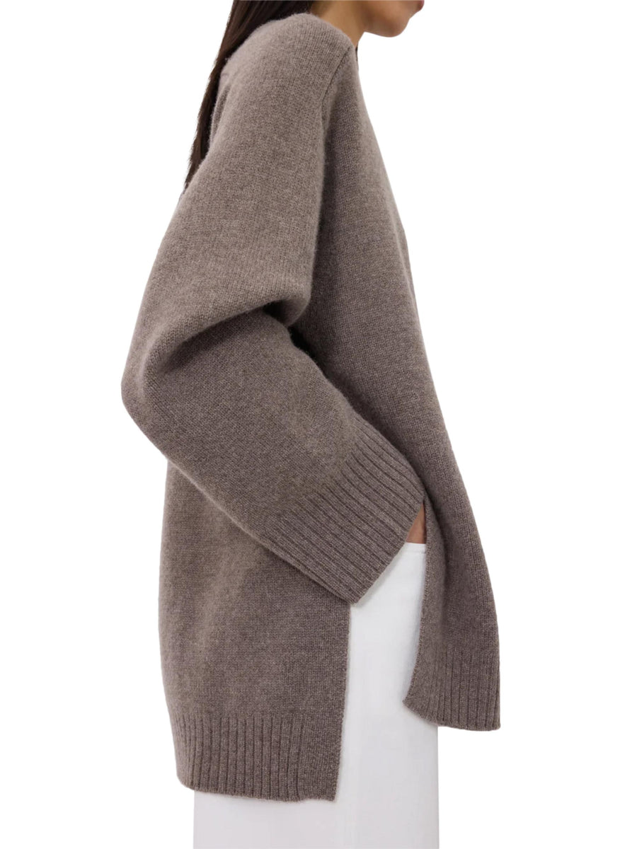 SAFI LDS LONG SWEATER SAFI LDS TAUPE MELANGE LOULOU STUDIO 