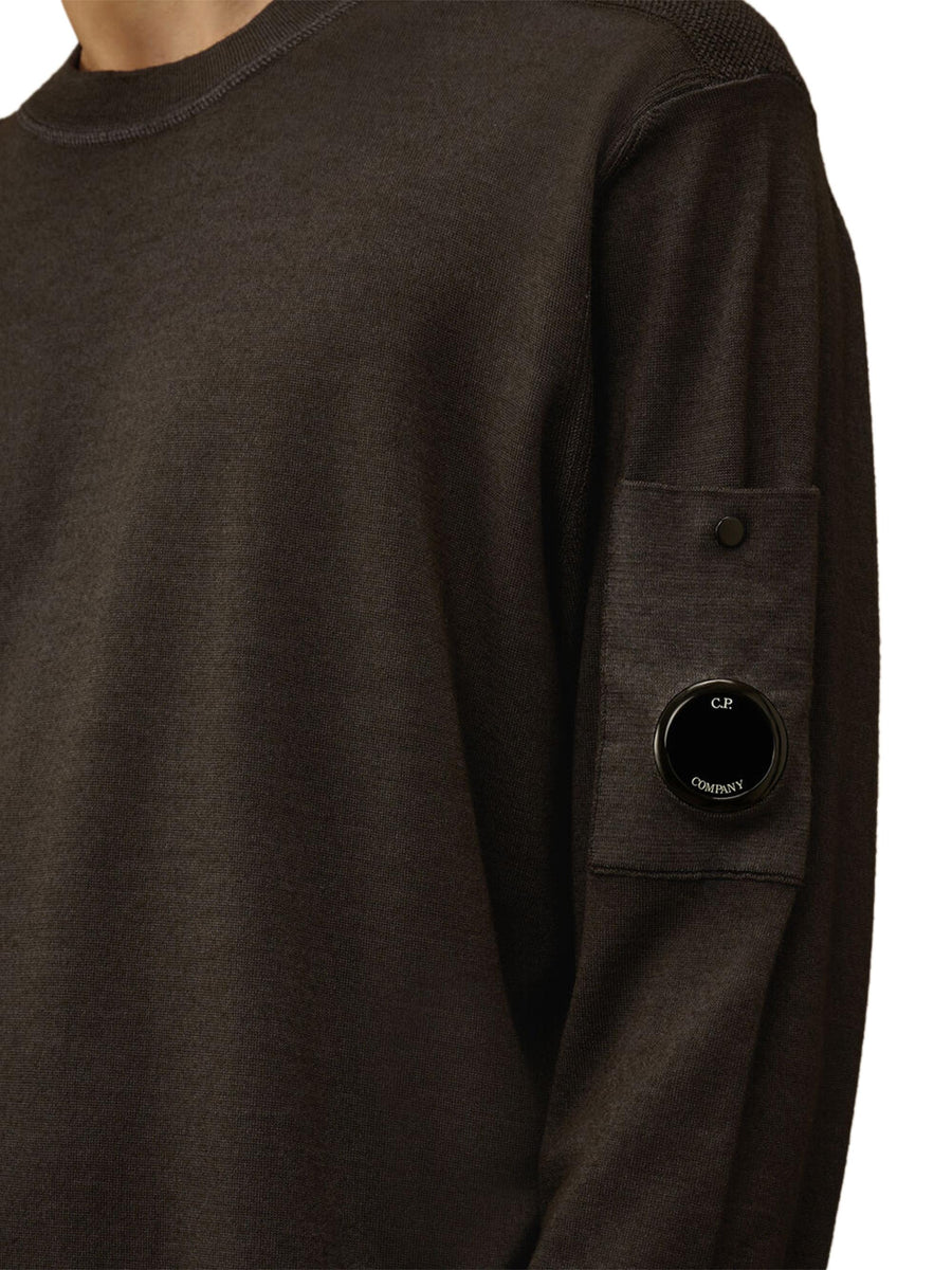 KNITWEAR CREWNECK IN FAST DYED MERINOS CMKN024A003247F 978 CP COMPANY 