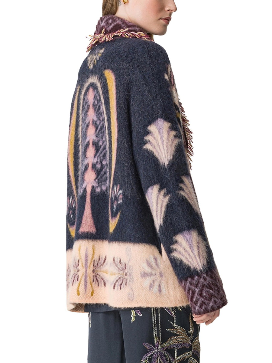 BABY ALPACA SOGNI JACQUARD LONG CARDIGAN 14461 F48M5000 FORTE FORTE 