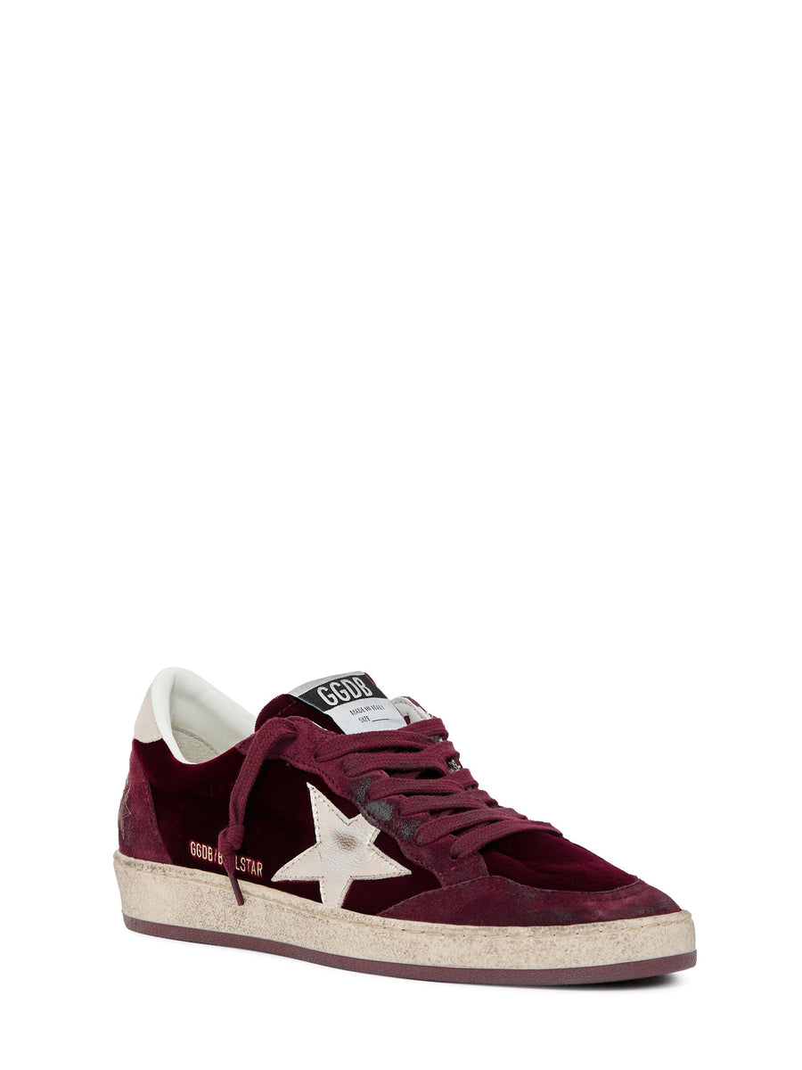BALLSTAR VELVET UPPER SUEDE TOE AND SPUR LAMINATED STAR AND HEEL GWF00117 F00747640533 GOLDEN GOOSE 