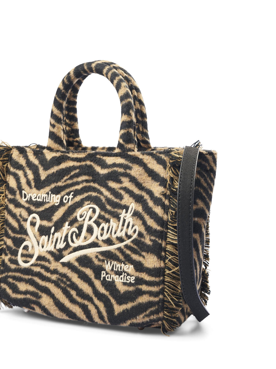VANITY MINI FELT ZEBRA 18 EMB VAMI024 TEX000101322I MC2 SAINT BARTH 