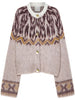 BABY ALPACA MOIREE FAIR ISLE JACQUARD CARDIGAN 14459 F48M2506 FORTE FORTE 