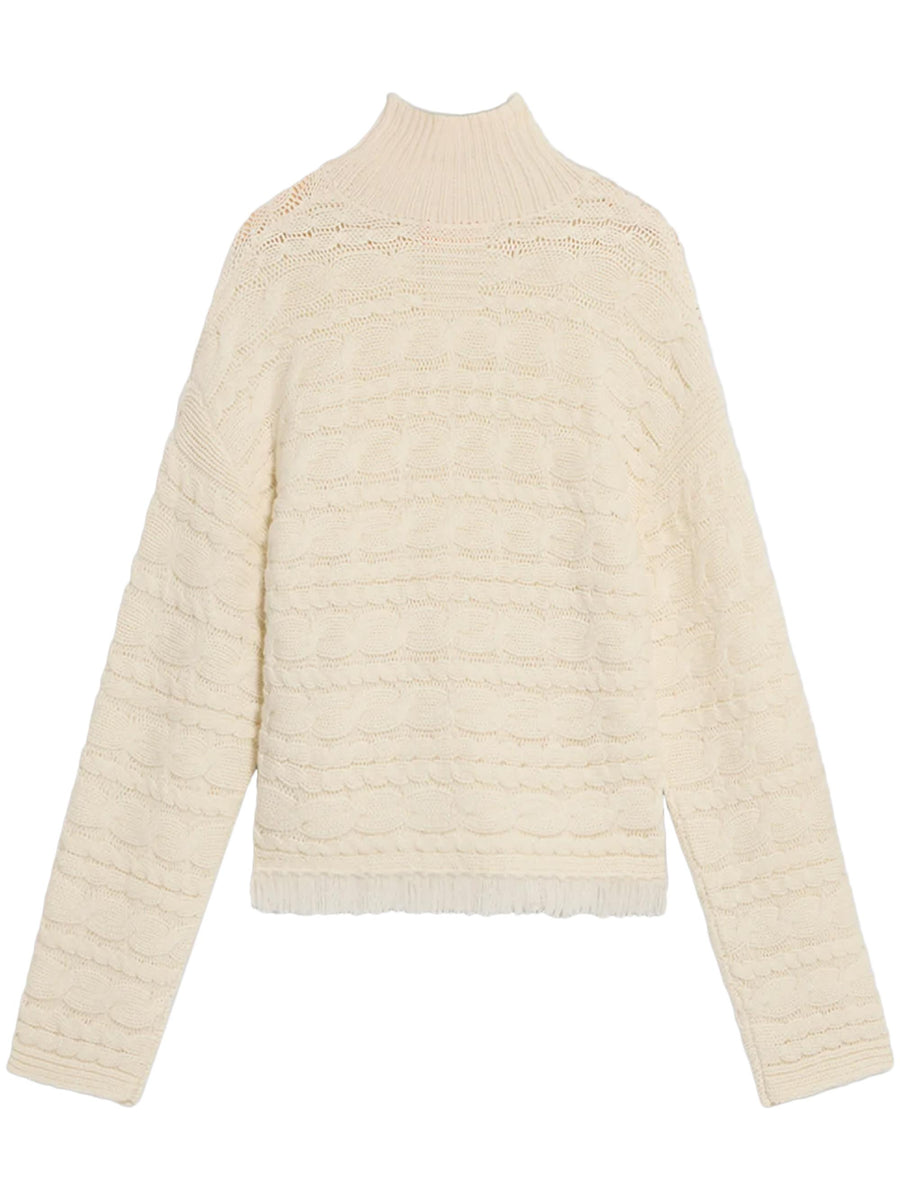 CROPPED CABLE TURTLENECK W34219CH CRE GUEST IN RESIDENCE 