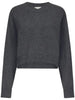 ANZOR LDS NECK BOXY SWEATER ANZOR LDS ANTHRACITE MELANGE LOULOU STUDIO 