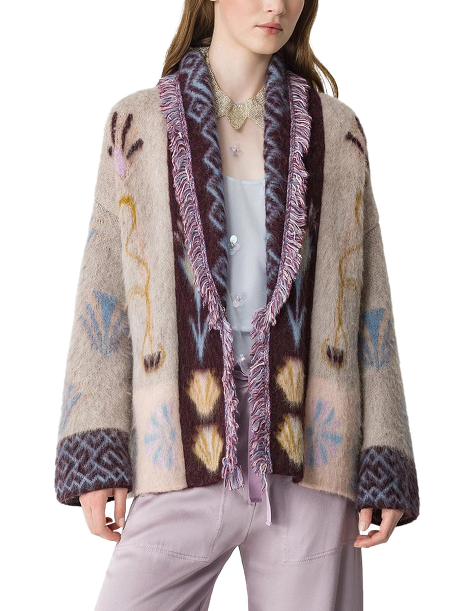 BABY ALPACA SOGNI JACQUARD LONG CARDIGAN 14461 F48M0028 FORTE FORTE 