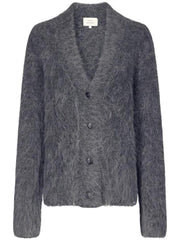 LYNN V NECK CARDIGAN LYNN ANTHRACITE MELANGE LOULOU STUDIO 