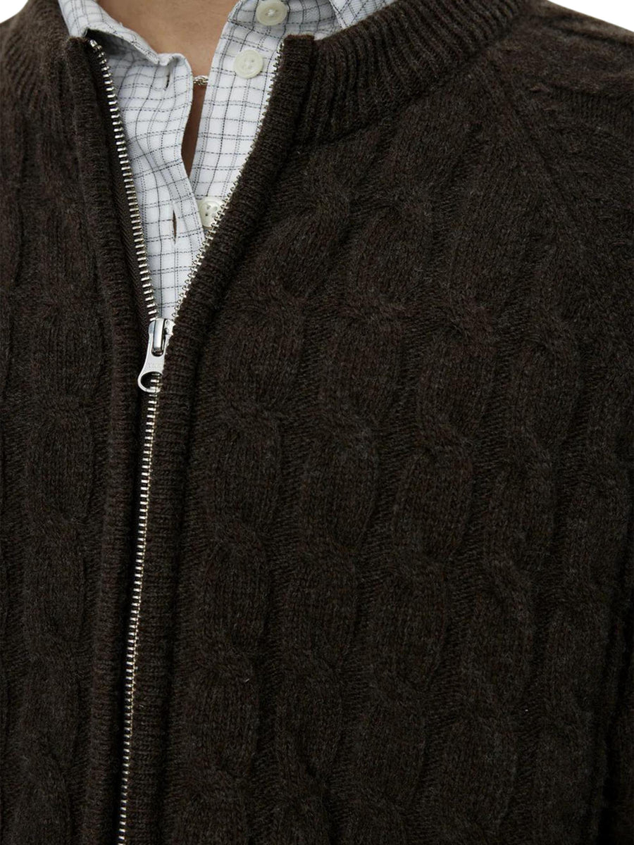 EDITOR ZIP SWEATER M325066 BROWN MFPEN 
