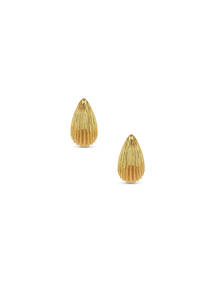 RIBBED DROP EARRINGS A1511017 GLD1 ANINE BING 