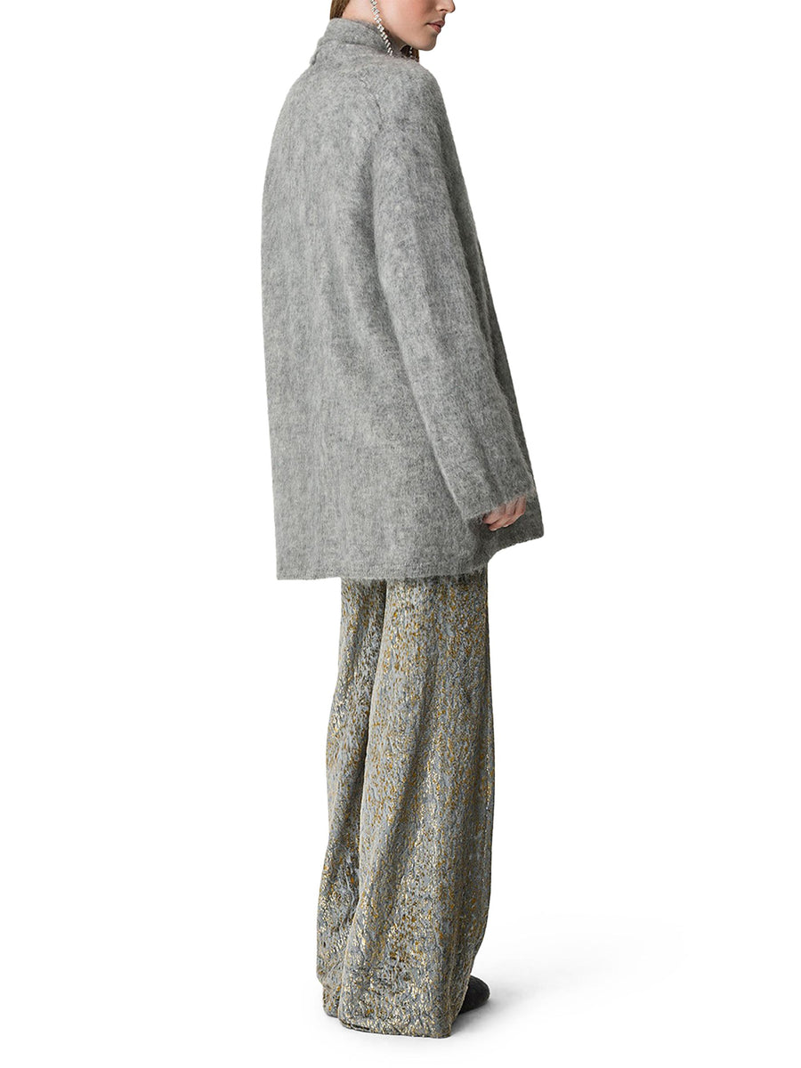 BRUSHED MOHAIR OVERSIZED CARDIGAN WITH SCARF 14438 F48M7026 FORTE FORTE 