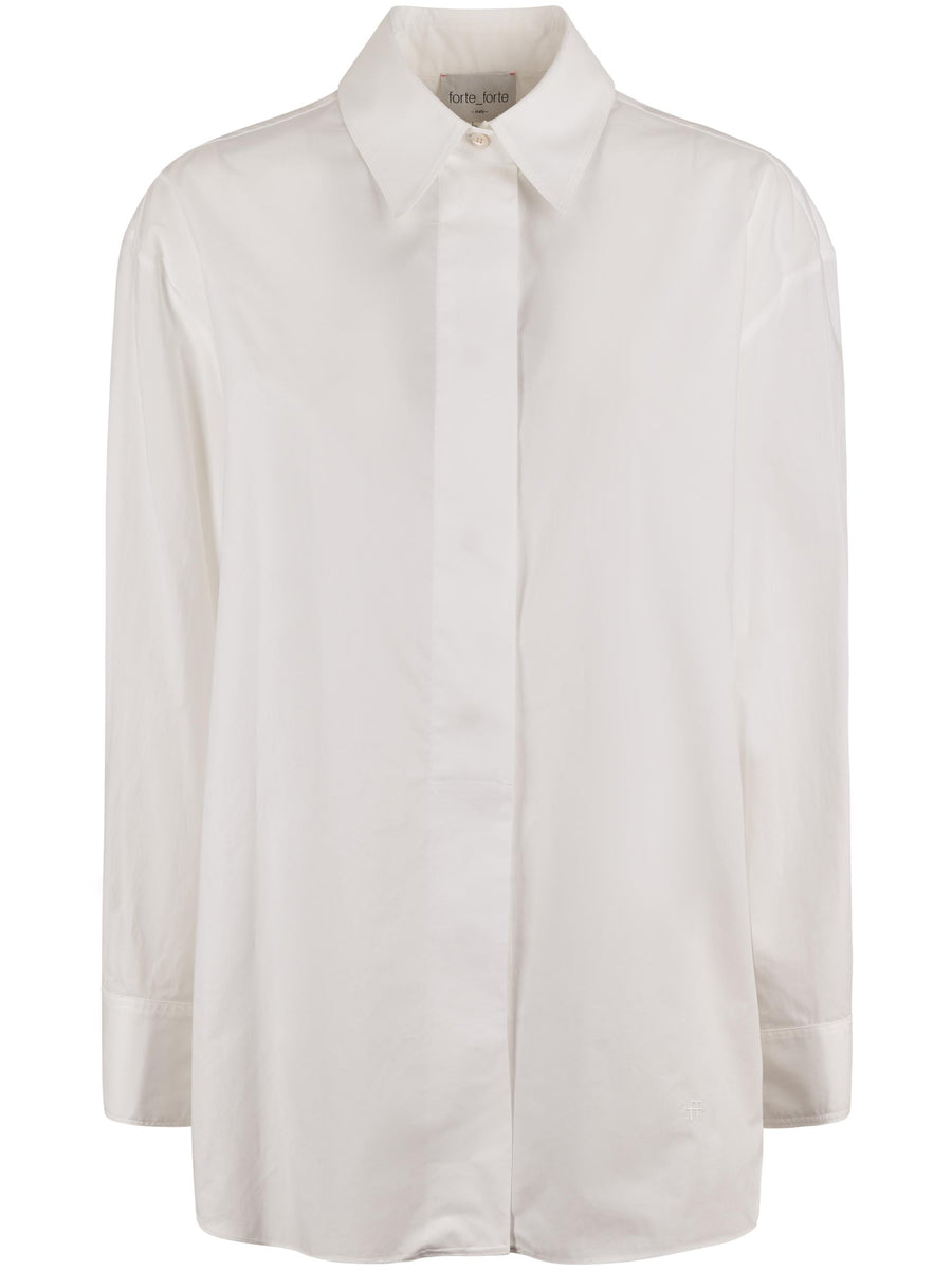 BCI COTTON POPLINE OVERSIZED MASCULINE SHIRT 14115 F48A0002 FORTE FORTE 