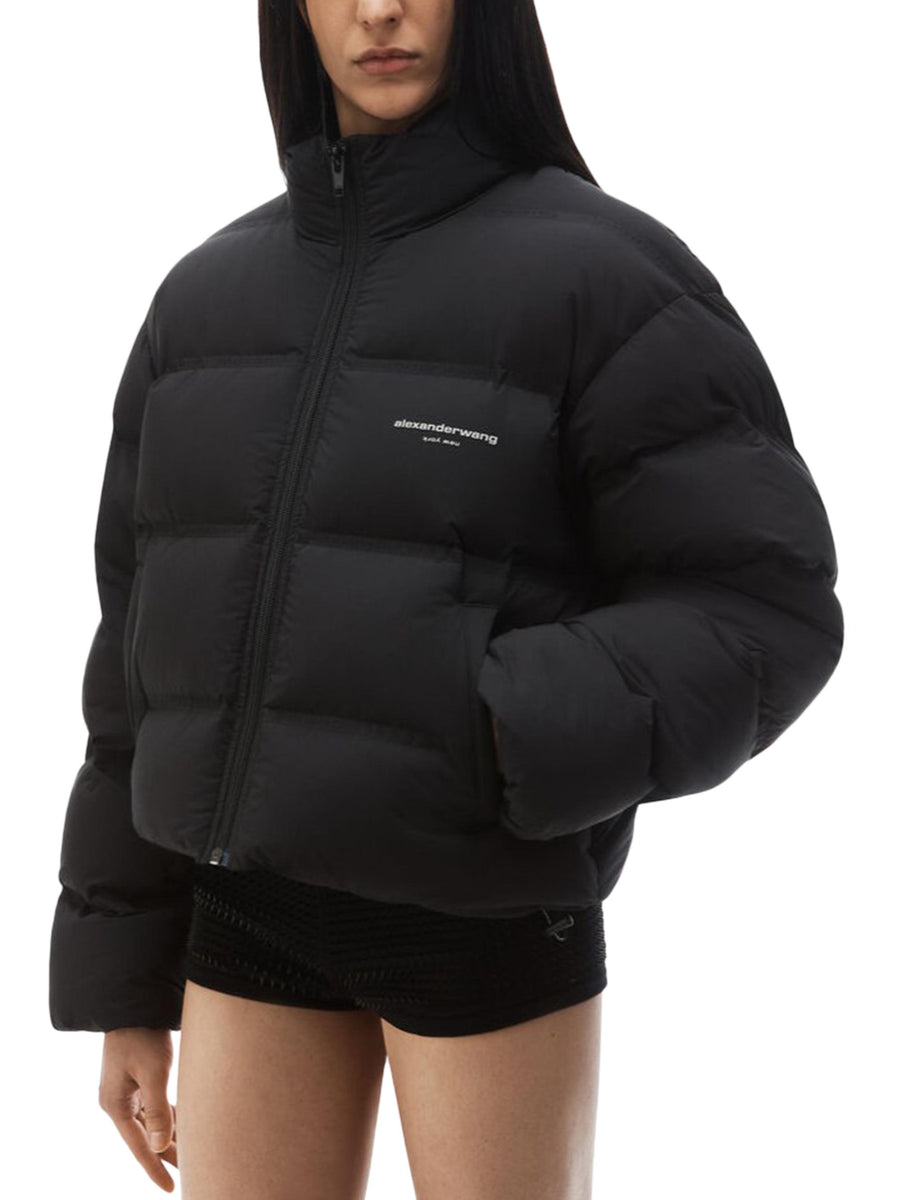 JACQUARD CHANNEL CROPPED PUFFER W REFLECTIVE LOGO 1WC4233241 001 ALEXANDER WANG 