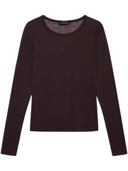SYLVIE LONG SLEEVE TEE A0811501 BWN34 ANINE BING 