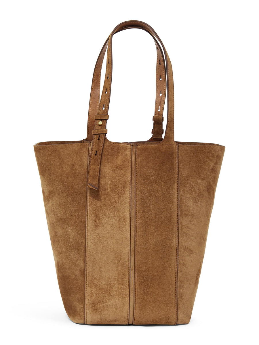 24.7 FRINGED PALMELLATO LEATHER AND SUEDE BODY GOLD METAL DETAILS GWA00766 A00074655312 GOLDEN GOOSE 