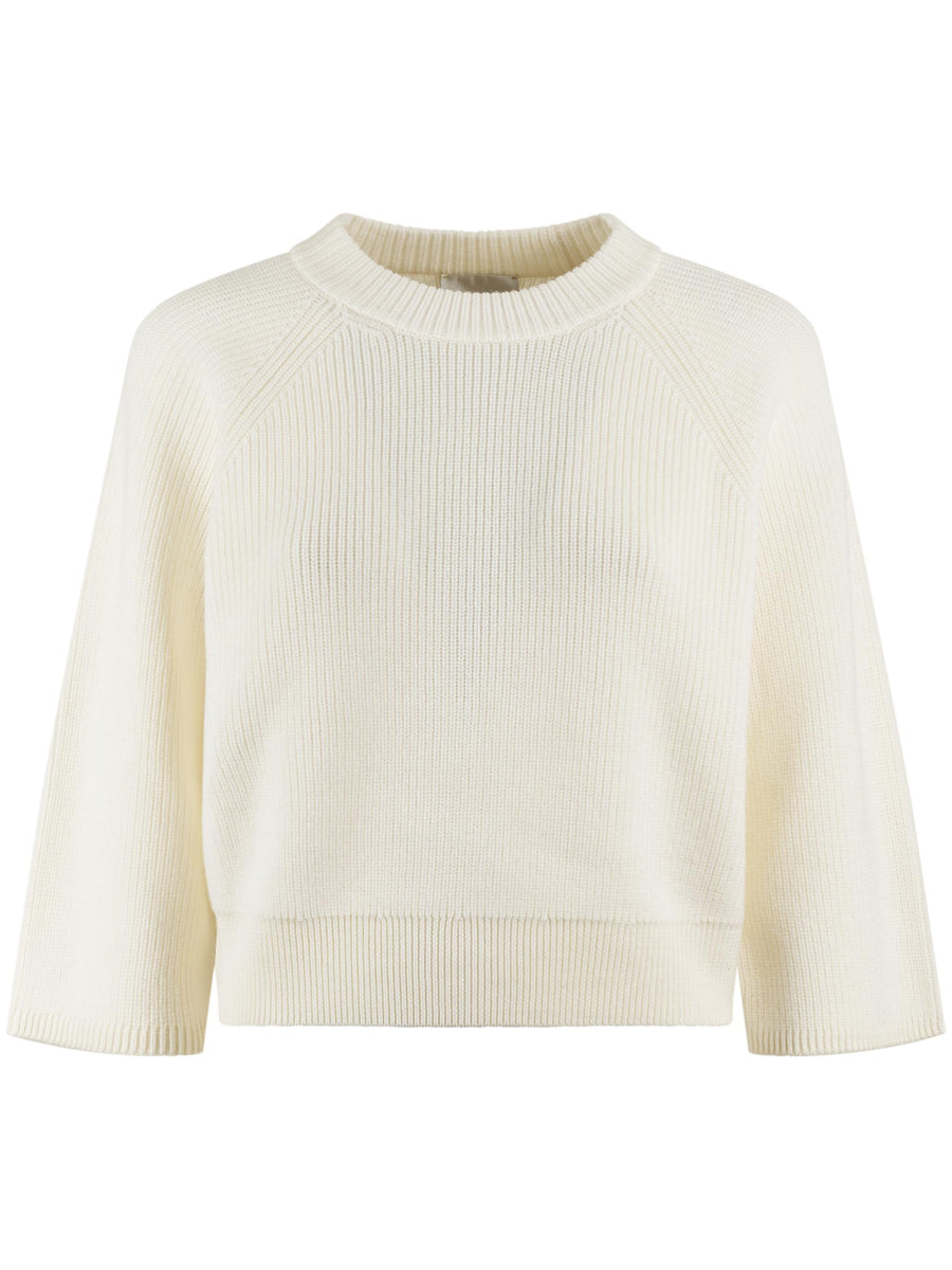 100%MERINOS HALF ENGLISH RIB ROUNDNECK SWEATER 14155 F48A0018 FORTE FORTE 