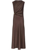 ROAN SLEEVELESS DRAPED DRESS ROAN BROWN LOULOU STUDIO 