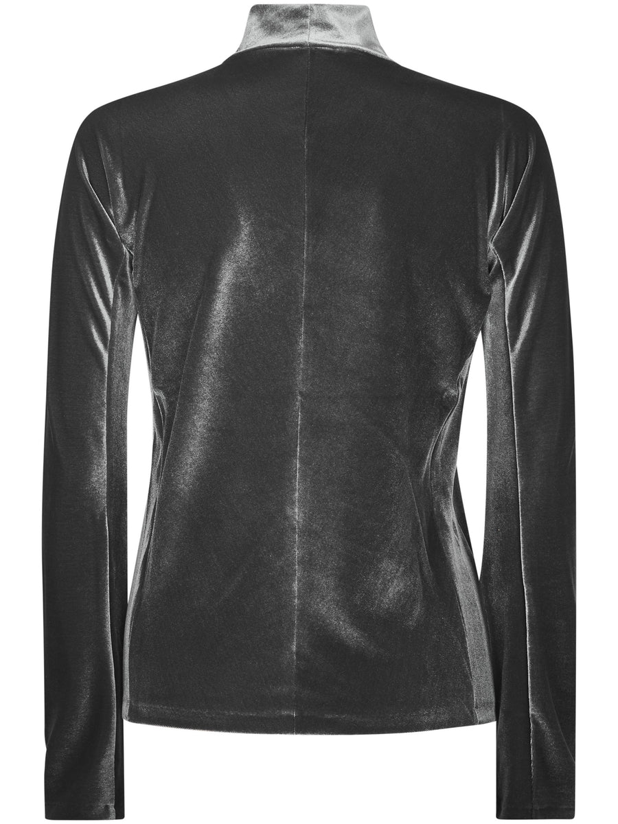 STRETCH VELVET TURTLENECK T-SHIRT 14397 F48M7025 FORTE FORTE 