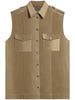 JOURNEY W'S OSANNE SHIRT DRESS SLEEVELESS COTTON DENIM FULL SLY WASH GWP02464 P00207215184 GOLDEN GOOSE 