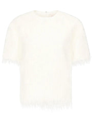 ZARO SHORT SLEEVE TOP ZARO WHITE LOULOU STUDIO 
