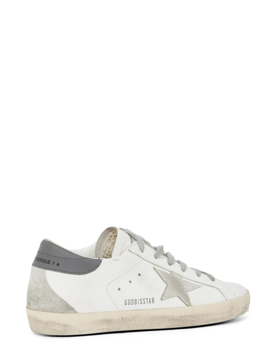 SUPER STAR LEATHER UPPER AND HEEL SUEDE STAR AND SPUR GWF00102 F00611311915 GOLDEN GOOSE 