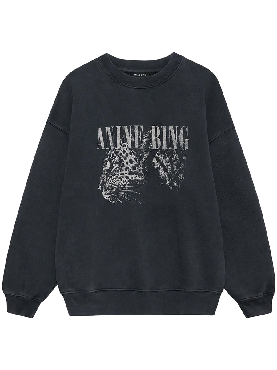 SPENCER SWEATSHIRT LEOPARD A0811720 WBL1 ANINE BING 