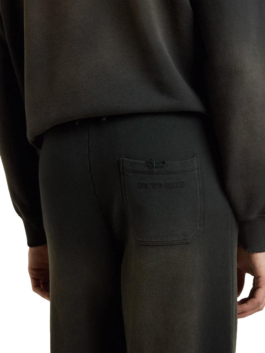 JOURNEY UNISEX JOGGING DYED COTTON FLEECE BLEACHING EFFECT WIRH EMBROIDERY GUP02205 P00214790498 GOLDEN GOOSE 