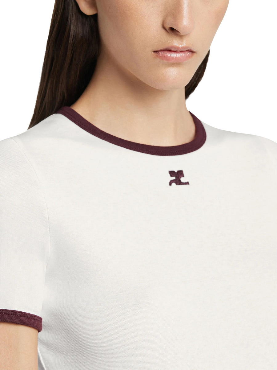 SIGNATURE CONTRAST T-SHIRT 125JTS017JS0203 B213 COURREGES 