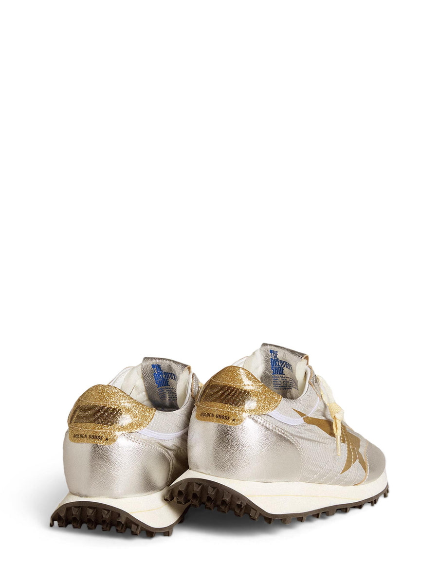 RUNNING MARATHON NYLON UPPER LAMINETED TOE AND SPUR PRINTED STAR GLITTER HEEL GWF00683 F00549070138 GOLDEN GOOSE 