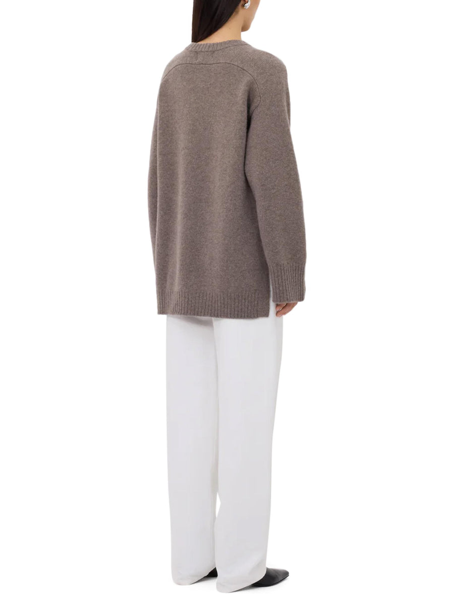 SAFI LDS LONG SWEATER SAFI LDS TAUPE MELANGE LOULOU STUDIO 