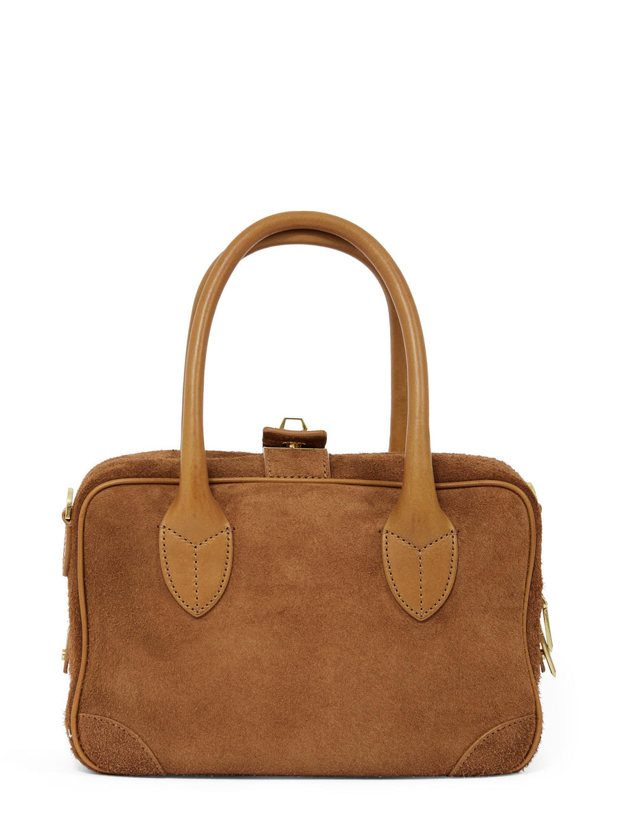 VITA BAG FURRY AND LEATHER BODY GOLD METAL DETAILS GWA00470 A00075155312 GOLDEN GOOSE 