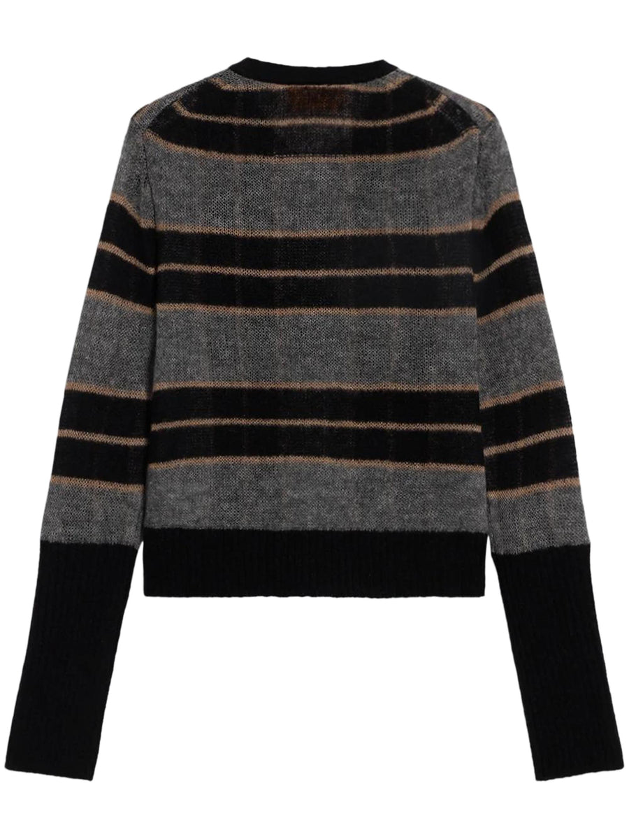 SHADOW PLAID CARDIGAN W33712DM BLKCO GUEST IN RESIDENCE 