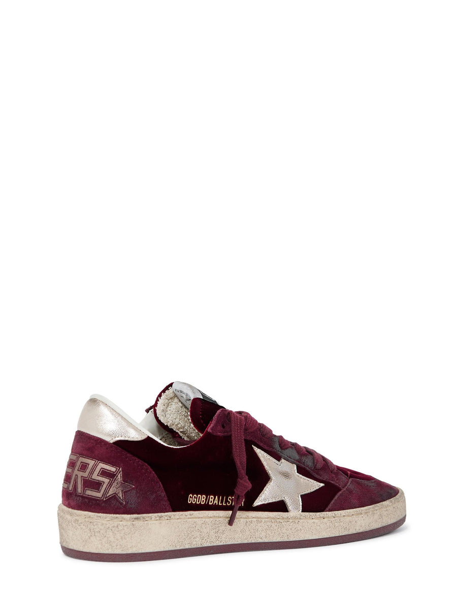 BALLSTAR VELVET UPPER SUEDE TOE AND SPUR LAMINATED STAR AND HEEL GWF00117 F00747640533 GOLDEN GOOSE 