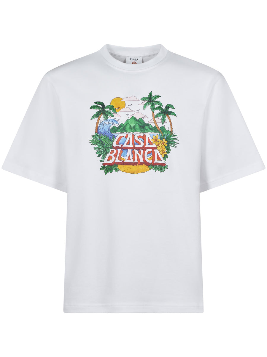 Casa Beach Wave Printed Oversized T-Shirt MS25-JTS-027-02  CASABLANCA 