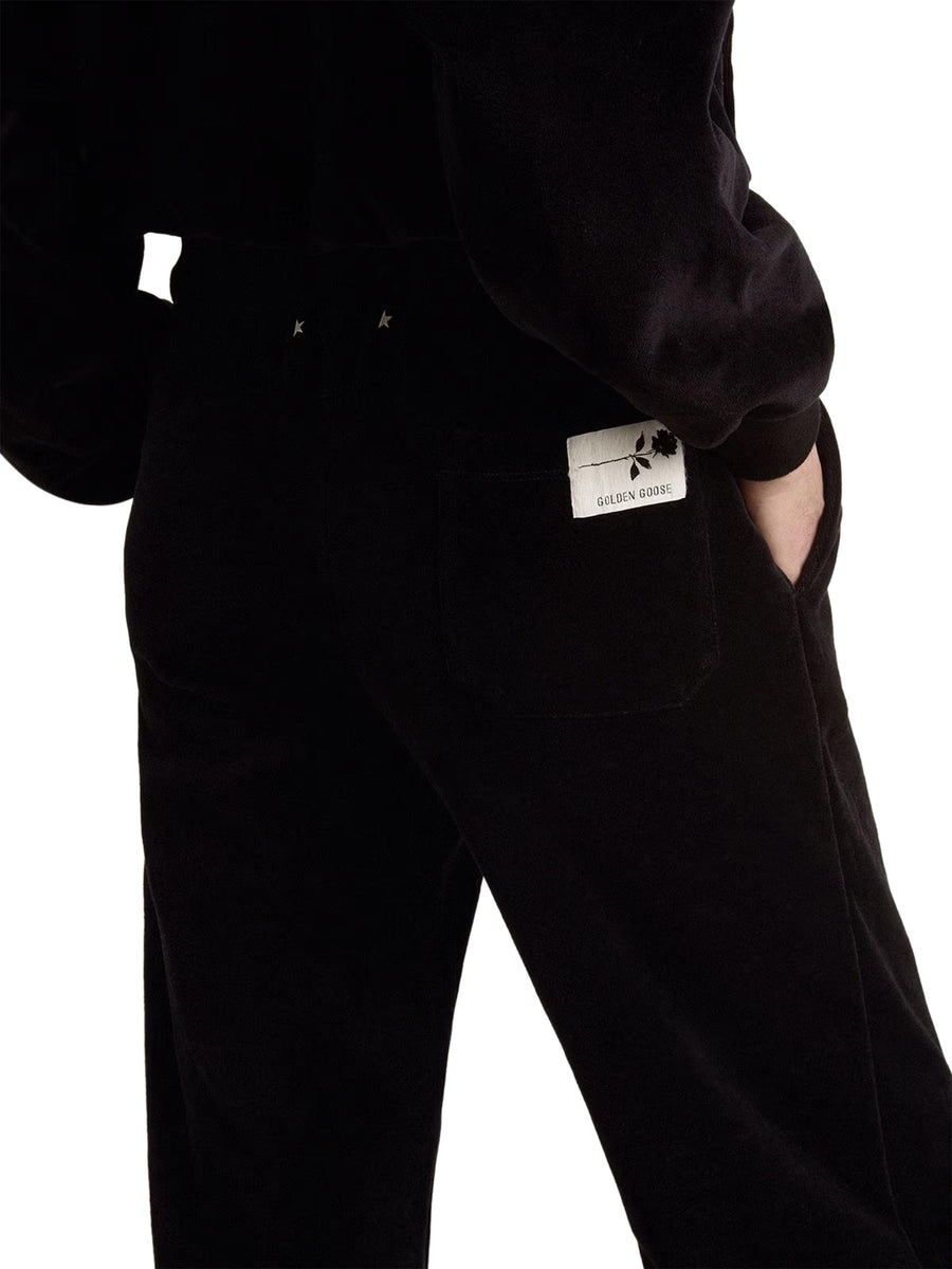 W'S JOGGING WIDE LEG FRENCH POCKETS DOUBLE CHENILLE JERSEY  WITH LABEL GWP02326 P00212990100 GOLDEN GOOSE 