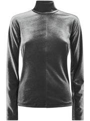 STRETCH VELVET TURTLENECK T-SHIRT 14397 F48M7025 FORTE FORTE 