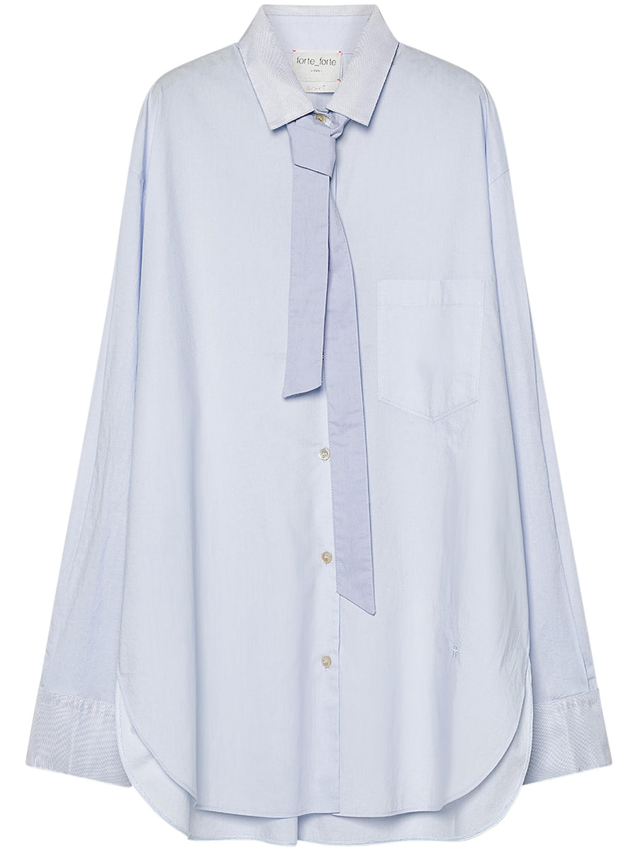 BCI COTTON OVERSIZED SHIRT CANNED TAPE DETAILS 14401 F48M5044 FORTE FORTE 